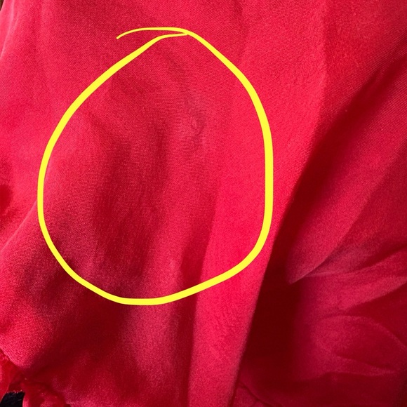 NWOT Red For Love And Lemons “Katya” Silk Chiffon Maxi Dress #2 Sz Small - Picture 14 of 16